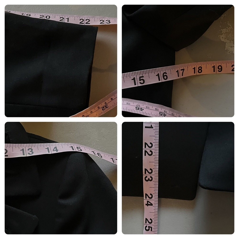 Tahari ASL Black Button Up Womens Blazer Jacket  Petite 4P Business Casual - Picture 5 of 9
